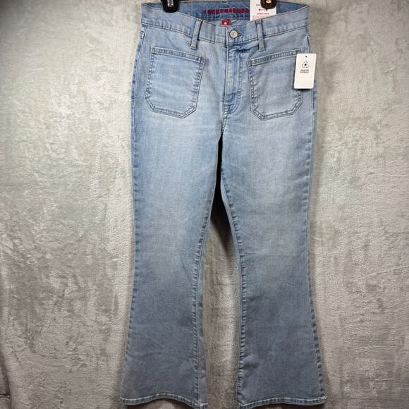 Lucky Brand NEW Womens 4/27A Stevie High Rise Flare Blue Jeans Light Wash Denim - Picture 1 of 16